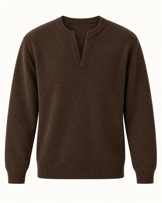 Men's Long Sleeve Jumper in Brown - principal