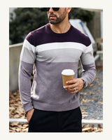 Men's Long Sleeve Jumper in Purple - original-tratada