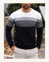 Men's Long Sleeve Jumper in White - original-tratada