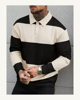 Men's Long Sleeve Polo Shirt in Apricot - original-tratada
