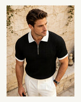 Men's Short Sleeve Polo Shirt in Black 2 - original-tratada