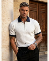 Men's Short Sleeve Polo Shirt in White 3 - original-tratada