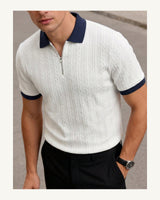 Men's Short Sleeve Polo Shirt in White 5 - original-tratada
