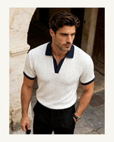 Men's Short Sleeve Polo Shirt in White 6 - original-tratada