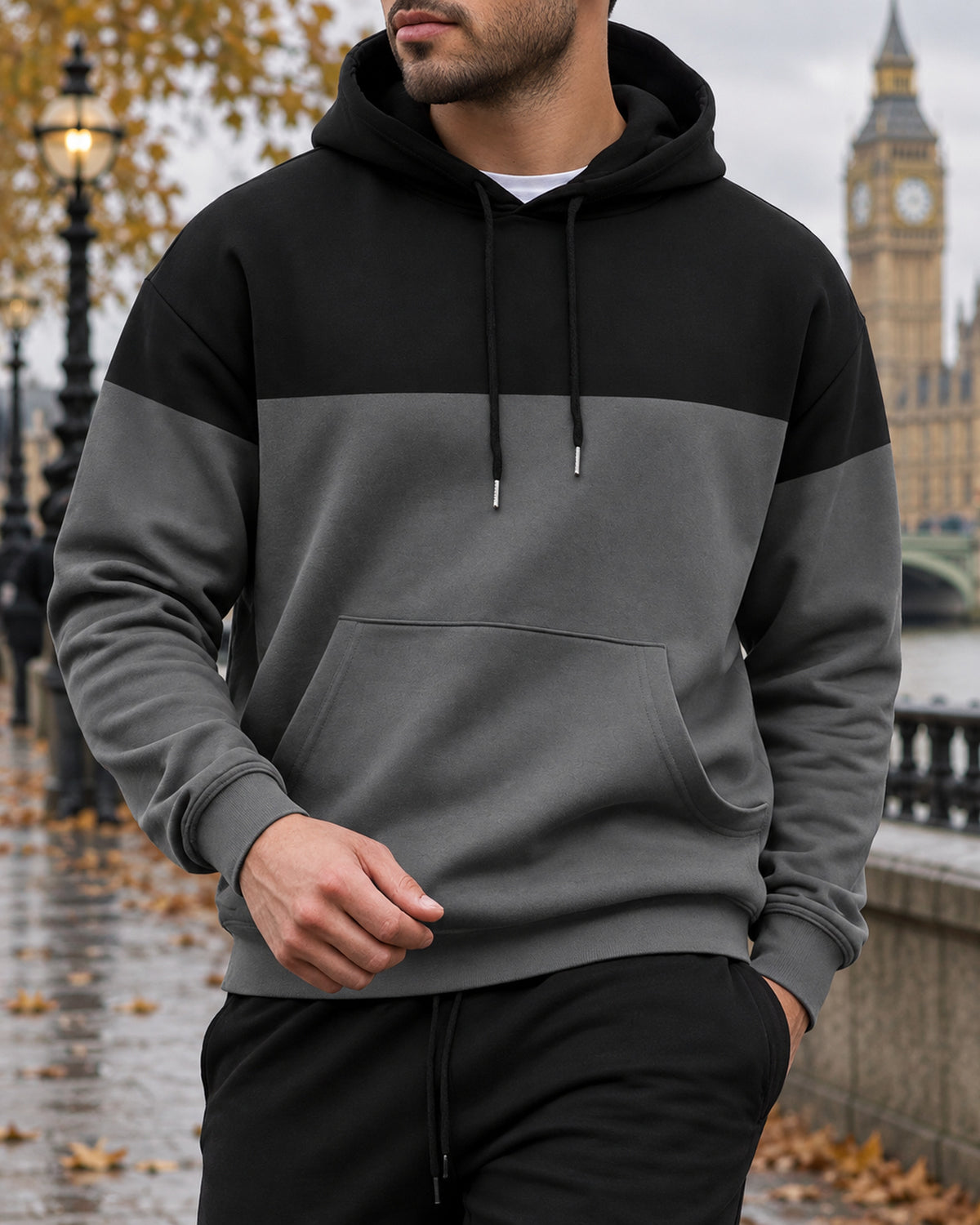 Men's Colourblock Sweatshirt in Multicolor - editorial