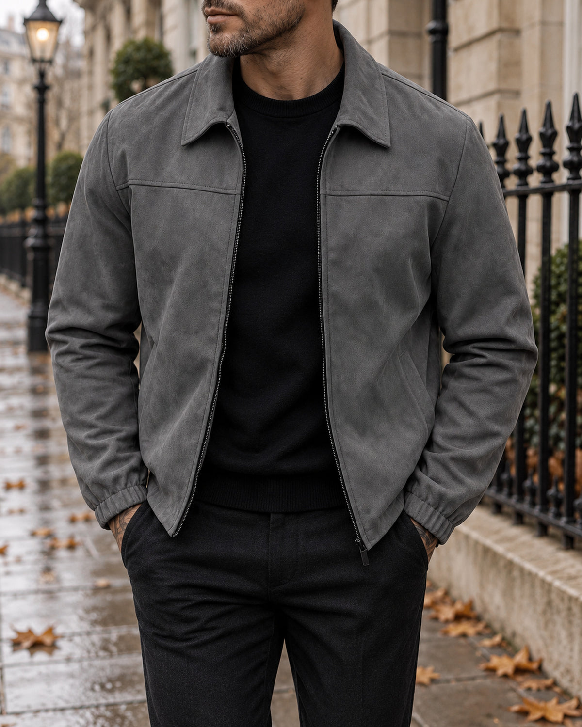 Men's Jacket in Grey - editorial