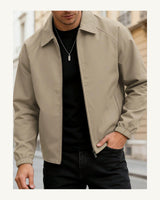 Men's Lightweight Collared Jacket in Camel - original-tratada