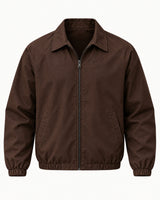 Men's Lightweight Collared Jacket in Coffee Brown - principal