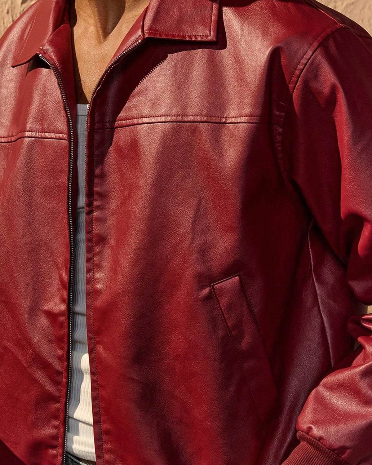Men's Jacket in Red - detalhe