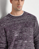 Men's Long Sleeve Crew Neck Jumper in Multicolor - detalhe