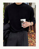 Men's Long Sleeve Jumper in Black - original-tratada