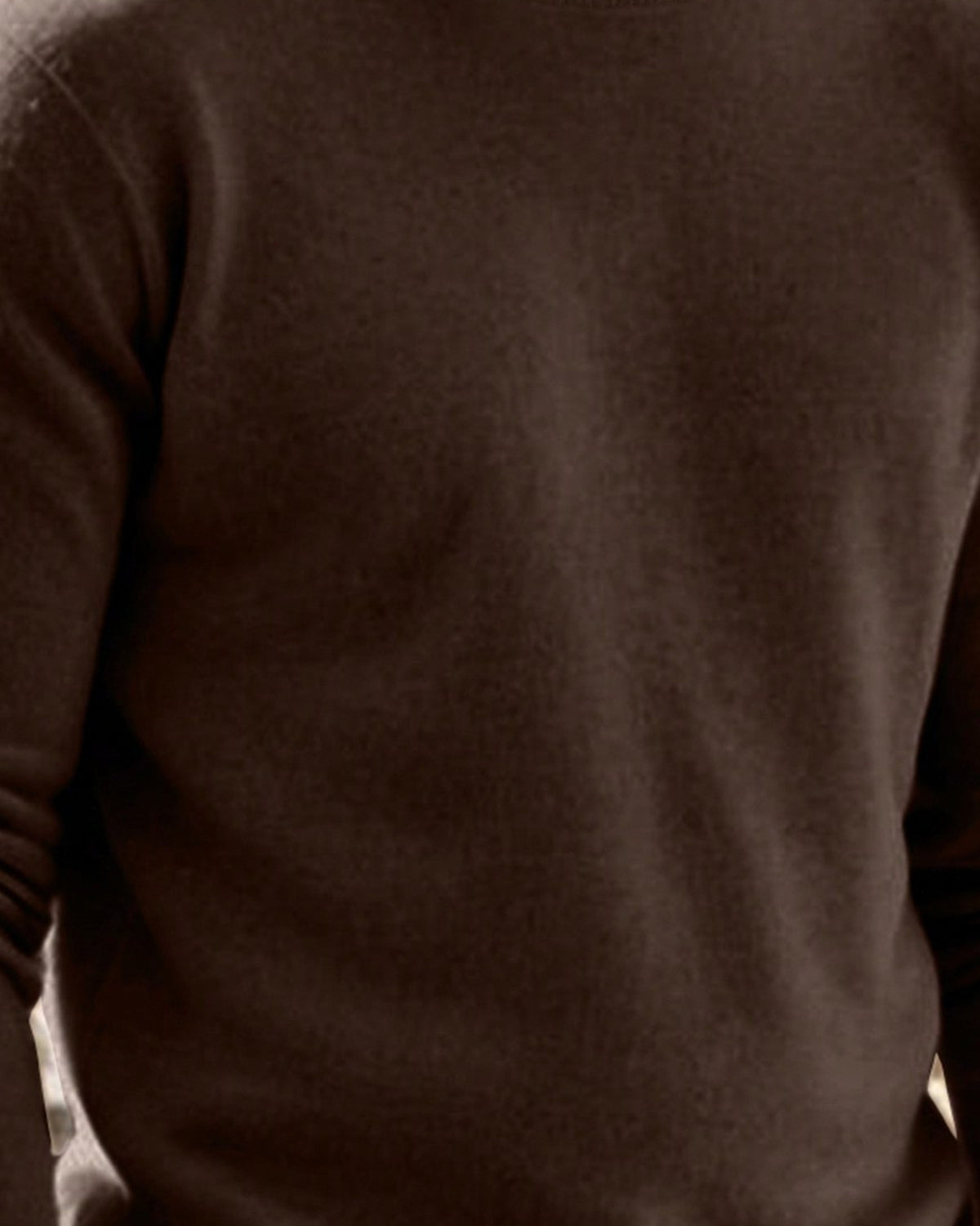 Men's Long Sleeve Jumper in Brown - detalhe