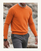 Men's Long Sleeve Jumper in Orange - original-tratada