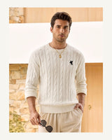 Men's Long Sleeve Jumper in White 2 - original-tratada