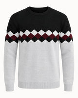 Men's Long Sleeve Crew Neck Jumper in Light Grey - principal