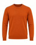 Men's Long Sleeve Crew Neck Jumper in Orange - principal