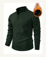 Men's Long Sleeve Jumper in Army Green - original-tratada