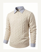 Men's Long Sleeve Jumper in Beige 2 - original-tratada