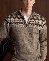 Men's Long Sleeve Jumper in Brown - detalhe