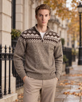 Men's Long Sleeve Jumper in Brown - editorial