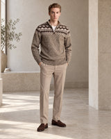 Men's Long Sleeve Jumper in Brown - look-completo