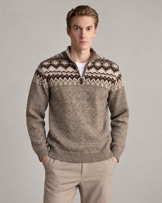 Men's Long Sleeve Jumper in Brown - principal