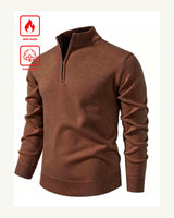 Men's Long Sleeve Jumper in Rust Brown - original-tratada