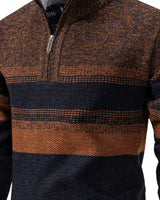 Men's Long Sleeve Jumper in Rust Brown - detalhe
