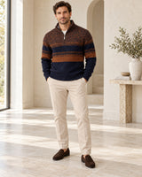 Men's Long Sleeve Jumper in Rust Brown - look-completo