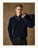 Men's Long Sleeve Jumper in Blue 2 - original-tratada