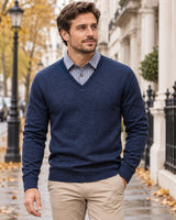 Men's Long Sleeve Jumper in Blue - editorial