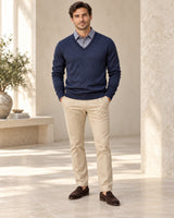 Men's Long Sleeve Jumper in Blue - look-completo