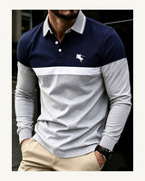 Men's Polo Shirt in Blue and White - original-tratada