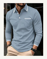 Men's Polo Shirt in Dusty Blue - original-tratada