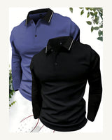 Men's Long Sleeve Polo Shirt in Multicolor 2 - original-tratada