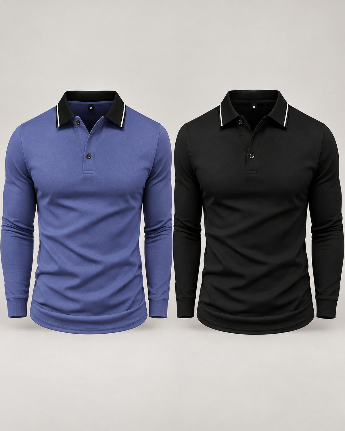 Men's Long Sleeve Polo Shirt in Multicolor - principal