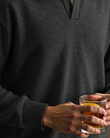 Men's Polo Shirt in Black - detalhe
