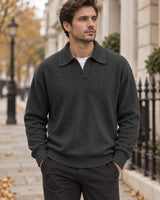 Men's Polo Shirt in Black - editorial