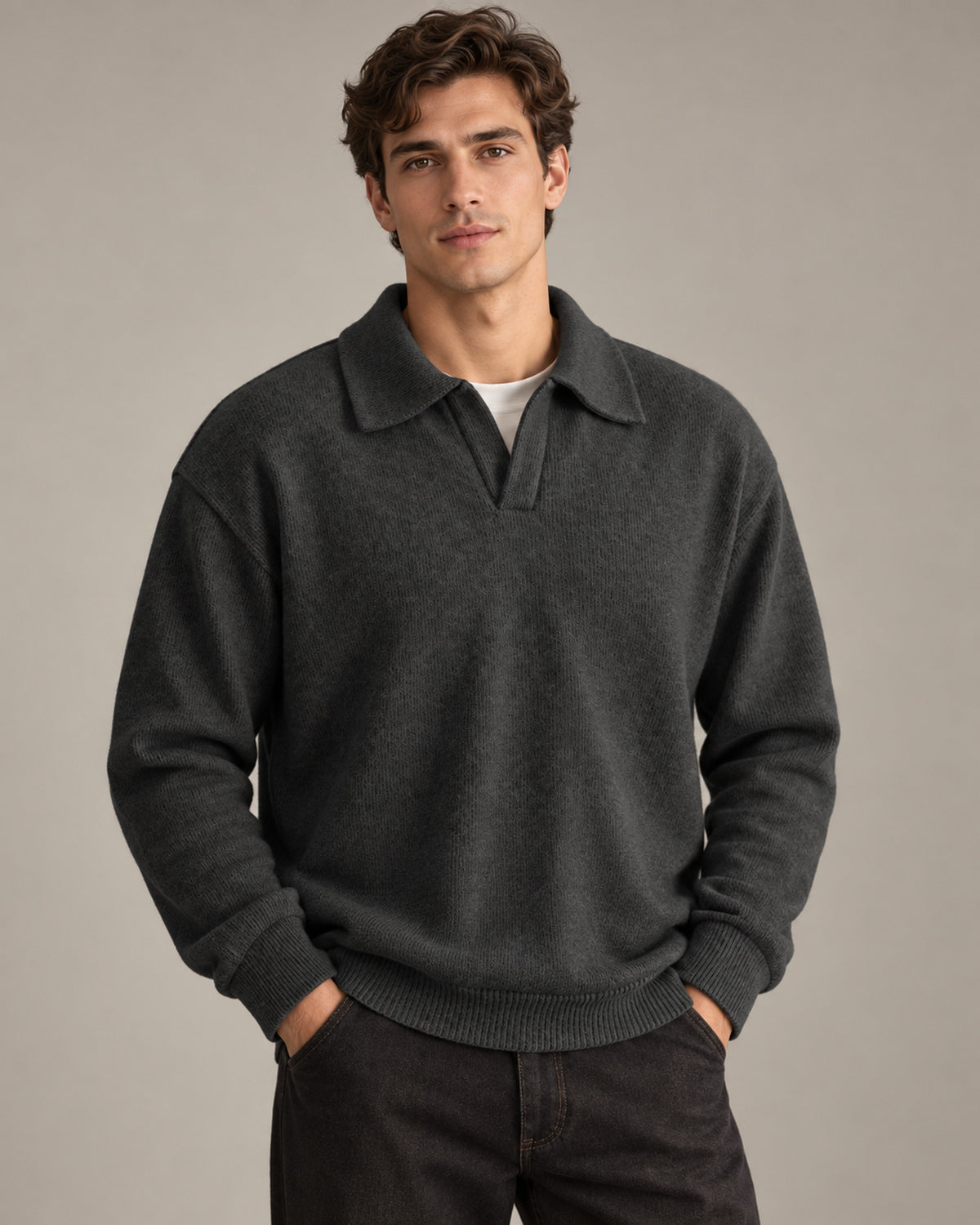 Men's Polo Shirt in Black - principal