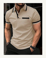 Men's Short Sleeve Polo Shirt in Khaki - original-tratada