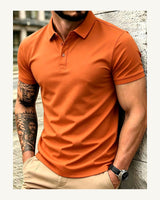 Men's Short Sleeve Polo Shirt in Ginger - original-tratada