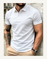 Men's Short Sleeve Polo Shirt in White - original-tratada