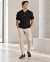 Men's Short Sleeve Polo Shirt in Black - look-completo