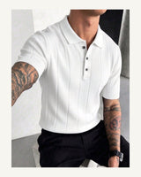 Men's Short Sleeve Polo Shirt in White - original-tratada