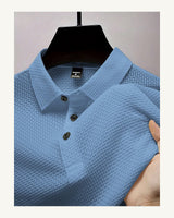 Men's Short Sleeve Polo Shirt in Blue - original-tratada