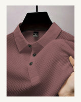 Men's Short Sleeve Polo Shirt in Rust Brown - original-tratada