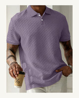 Men's Short Sleeve Polo Shirt in Purple - original-tratada
