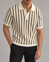 Men's Striped Short Sleeve Polo Shirt in Multicolor - principal