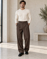 Men's Trousers in Coffee Brown - look-completo