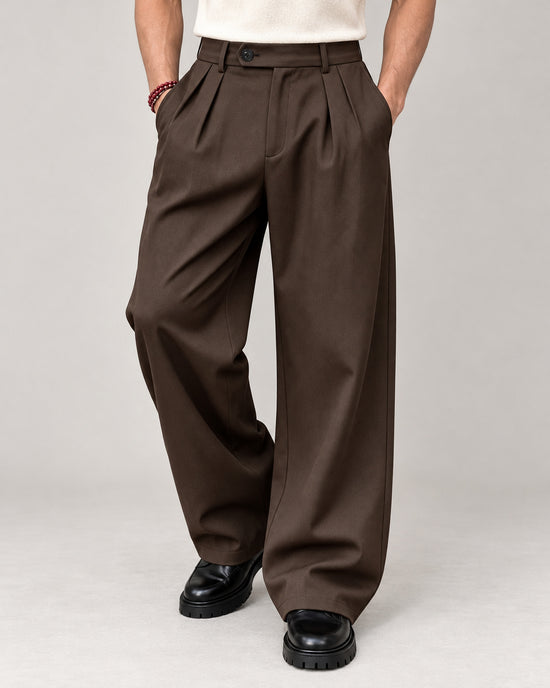Men's Trousers in Coffee Brown - principal